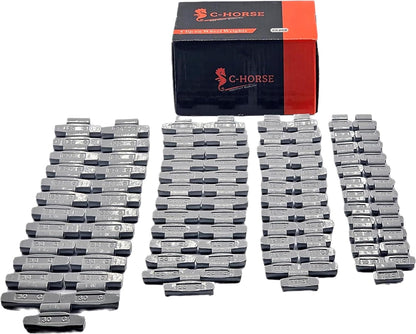 100pc Wheel Weights Set 0.25–1oz Clip-On Assorted Styles