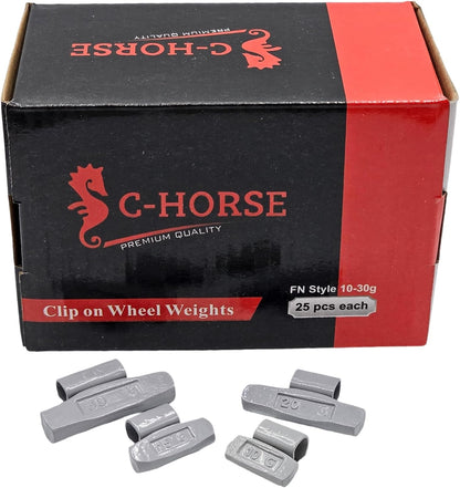 100pc Wheel Weights Set 0.25–1oz Clip-On Assorted Styles