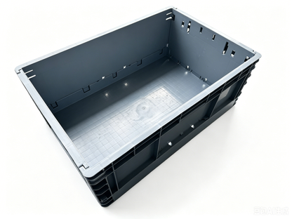 55L Foldable Plastic Storage Bin 23.6" x 15.7" x 9.1" Collapsible Crate with 2.4" Flat Storage Design FPB552