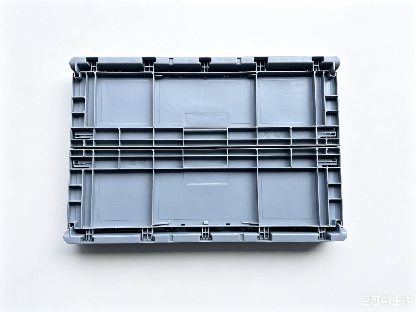55L Foldable Plastic Storage Bin 23.6" x 15.7" x 9.1" Collapsible Crate with 2.4" Flat Storage Design FPB552
