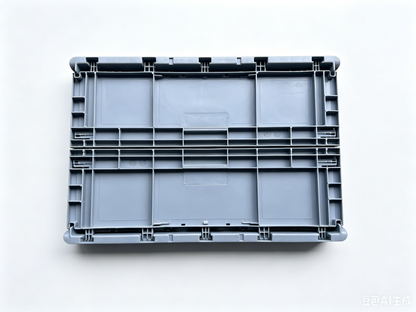 55L Foldable Plastic Storage Bin 23.6" x 15.7" x 9.1" Collapsible Crate with 2.4" Flat Storage Design FPB552