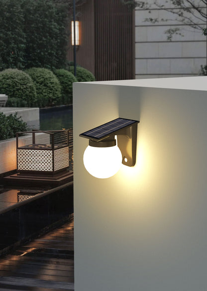 Solar Ball Wall Light 3 Color Temperature Outdoor LED Garden Light QYJG10