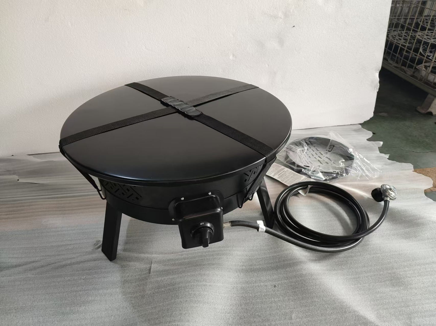 24" Portable Propane Fire Pit with Ignitor Folding Legs and Hose 24" G6502I
