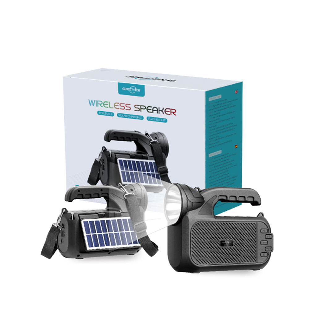Portable Bluetooth Speaker with Flashlight USB TF FM TWS 5W GTS2068