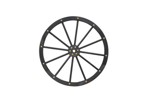 Black Solid Wood Decorative Garden Wagon Wheel Wall Decor 24 32 42 48 Inch