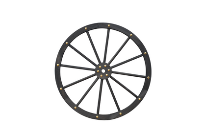 Black Solid Wood Decorative Garden Wagon Wheel Wall Decor 24 32 42 48 Inch