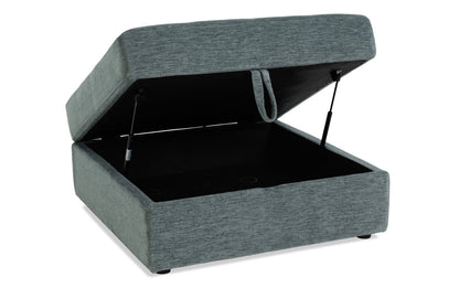 5-Piece Modular Sectional Sofa with Storage Ottoman & USB Charging Console 132" Wide Charcoal or Gray BOM132