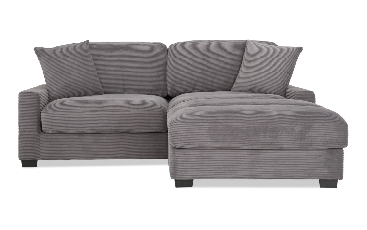 86" L-Shape Sectional Sofa with Reversible Ottoman & Pillows – Left/Right Chaise Couch Gray/Teal/Avocado BO958