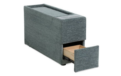 5-Piece Modular Sectional Sofa with Storage Ottoman & USB Charging Console 132" Wide Charcoal or Gray BOM132