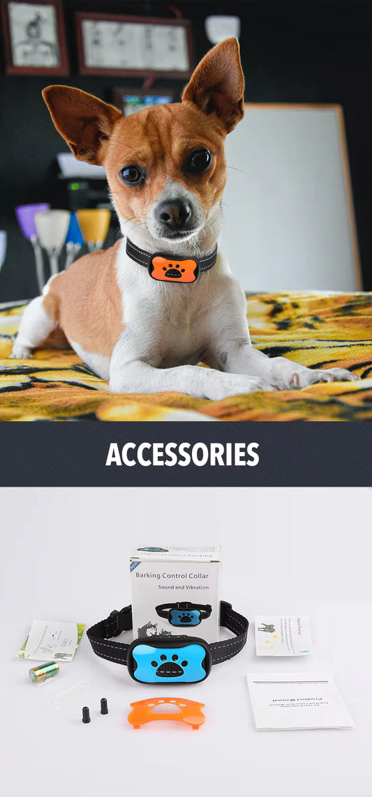 Automatic Dog Bark Collar – Adjustable Anti Bark Training Collar with Sound & Vibration | Battery Powered | TZPET681