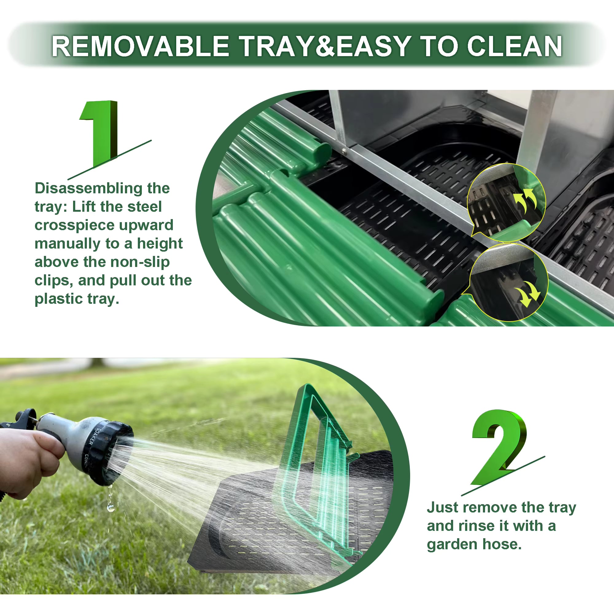 Roll-Out Chicken Nesting Box for Hens – Metal Laying Nest with Removable Trays (3 or 6 Compartments)