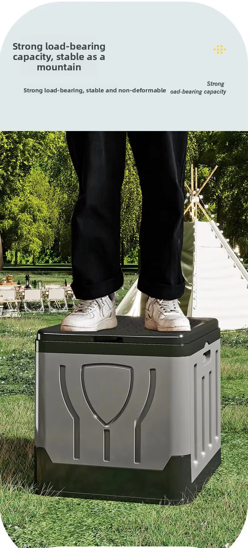 Portable Folding Plastic Toilet – Compact Outdoor & Camping Commode PFT291BK