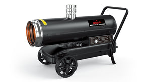 170,000 BTU Indirect Diesel & Kerosene Forced Air Heater with 50L Fuel Tank, Exhaust Flue, Thermostat Control & Wheels ZBH170