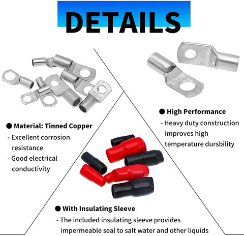 140pcs Wire Connector Tinned Terminals Combination Set FS090212