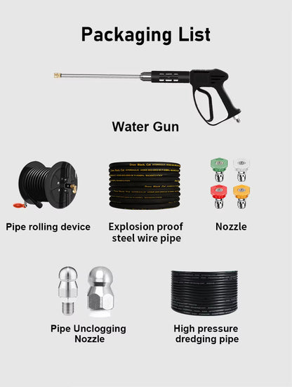 Portable Electric Pressure Washer & Sewer Cleaner 110v – 2800W, 140 Bar High-Power Cleaner | SKU 923456