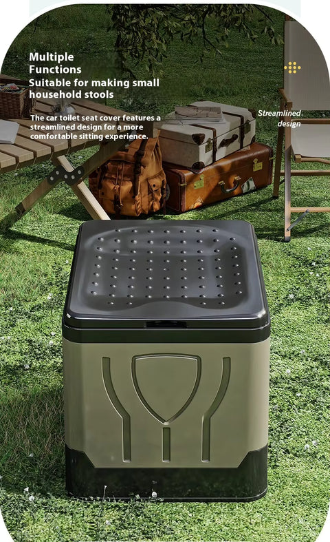 Portable Folding Plastic Toilet – Compact Outdoor & Camping Commode PFT291BK