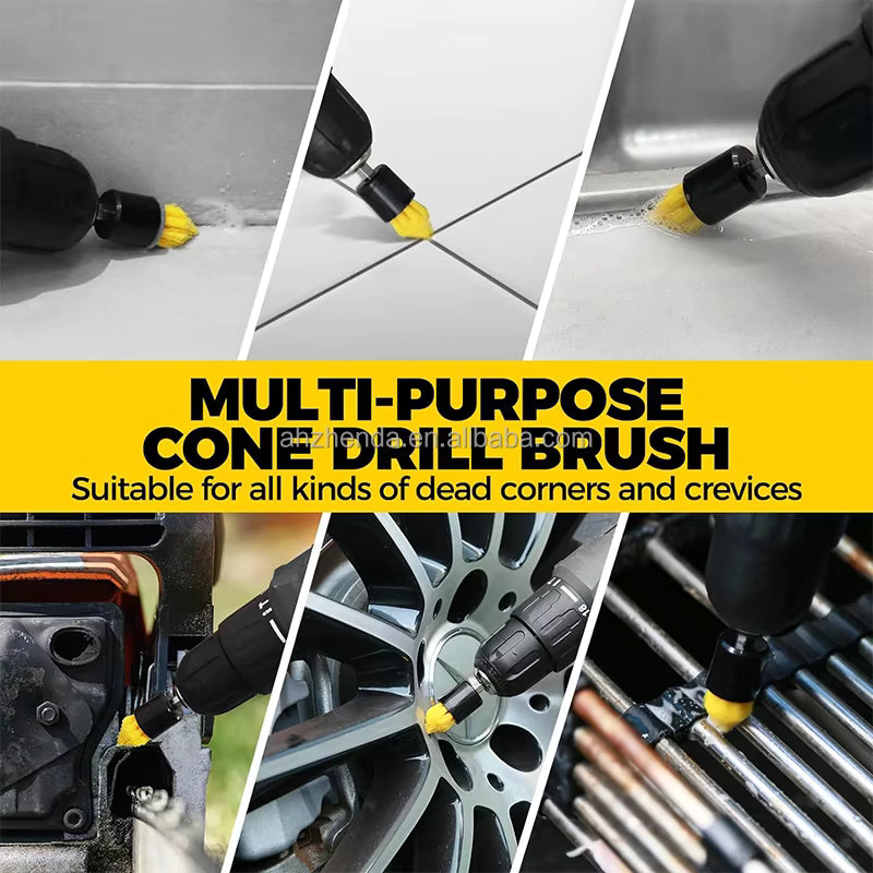 New 7 PCS Drill Brush Kit Power Scrubber Cleaning Set for Home Auto 7PCDB