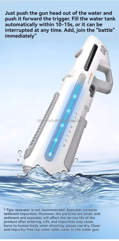 Electric Water Gun Self Priming Automatic Kids Outdoor Water Blaster CPS302954