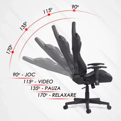 RGB Gaming Chair with LED Lights – Ergonomic PU Leather Computer & Office Chair with Lumbar Support GC11901