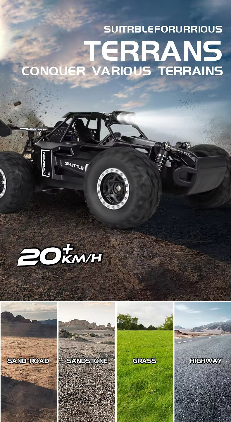 1:20 Scale 2.4G Diecast Stunt RC Car – 5 Channel Remote Control Car with LED Lights CPS320030