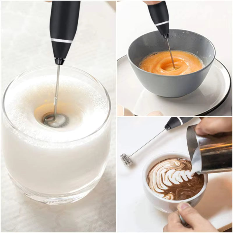 USB Rechargeable Milk Frother Hand Mixer – Variable Speed Electric Coffee Frother F1001