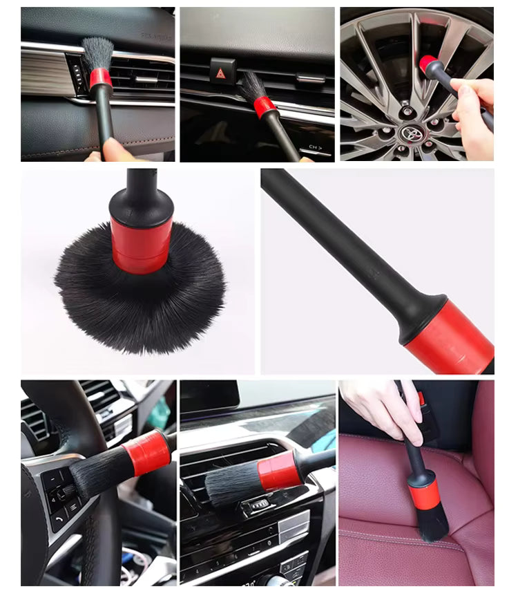 New Ultra Flexible Car Detailing Brush Set 5 PCS Car Care Cleaning Tools 5PCDB