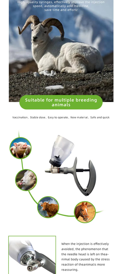 Livestock Dosing Syringe Set 2ml & 5ml – Reusable PP Veterinary Injection Tool for Cattle, Sheep & Goats LDS25