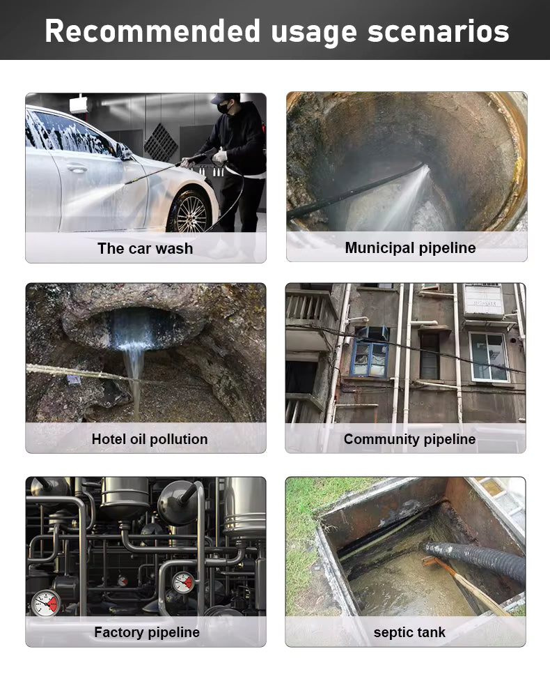 Portable Electric Pressure Washer & Sewer Cleaner 110v – 2800W, 140 Bar High-Power Cleaner | SKU 923456
