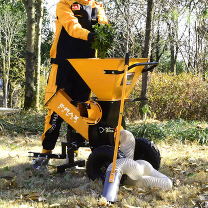 Gas Wood Chipper Vacuum 3.5" Capacity – 2-Swing Blade Chipper Shredder Mulcher DRGS533
