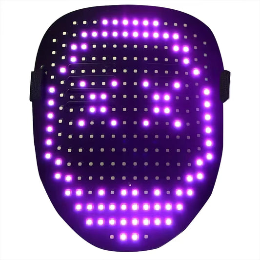 Rechargeable LED Message Mask – Programmable Light-Up Face Display – JXMM17