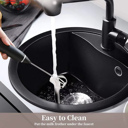 USB Rechargeable Milk Frother Hand Mixer – Variable Speed Electric Coffee Frother F1001