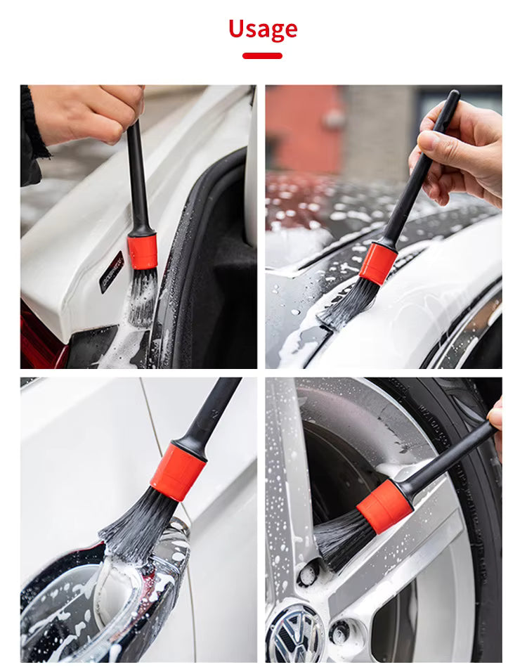 New Ultra Flexible Car Detailing Brush Set 5 PCS Car Care Cleaning Tools 5PCDB