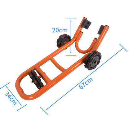 360° Movable Front & Rear Motorcycle Lift Stand Set – Heavy-Duty Adjustable Stands for Maintenance & Storage – MFS360HD