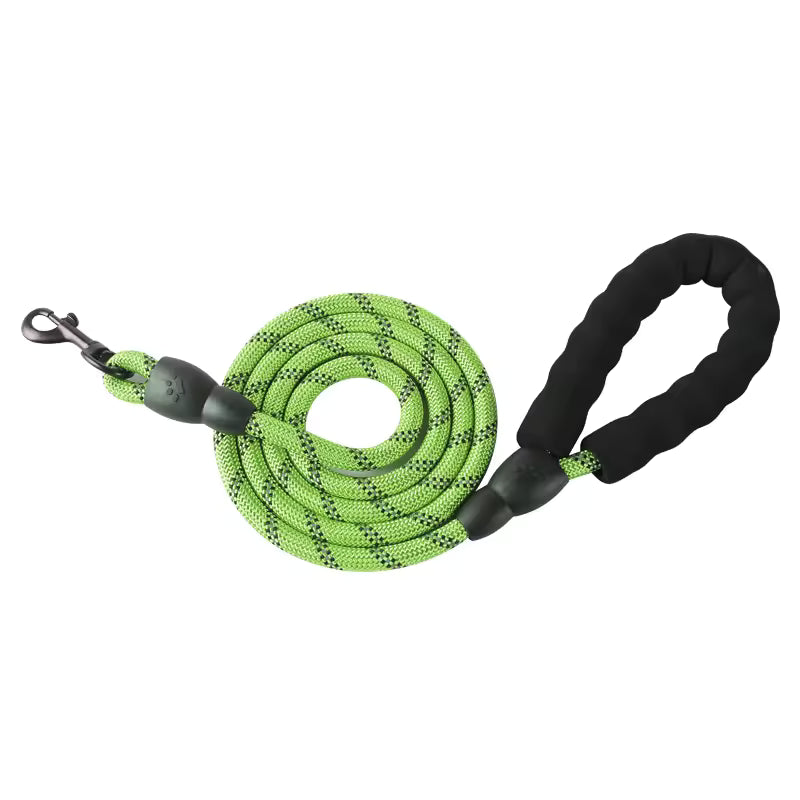 Heavy Duty Padded Reflective Rope Dog Leash 78.7 in – Nylon Training & Walking Leash with Comfortable Handle | DRL200 Series