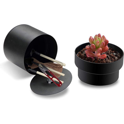 Hidden Flower Pot Key Safe Outdoor Secret Storage Lock Box 4.8″×4.8″×5.2″ YXK112