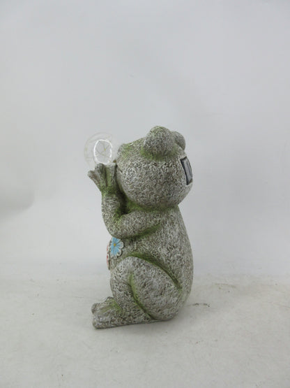 Solar Garden Statues with LED Lights Dog Frog Gnome Highland Cow Rabbit Cat Bear Collection KHSOLAR01