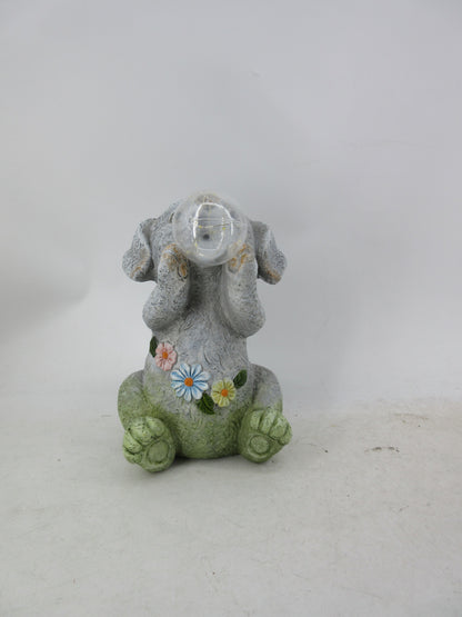Solar Garden Statues with LED Lights Dog Frog Gnome Highland Cow Rabbit Cat Bear Collection KHSOLAR01