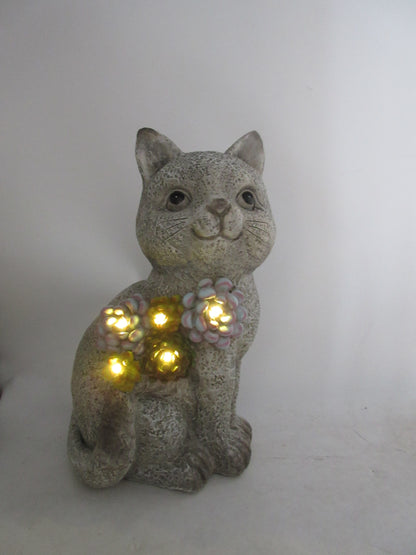 Solar Garden Statues with LED Lights Dog Frog Gnome Highland Cow Rabbit Cat Bear Collection KHSOLAR01