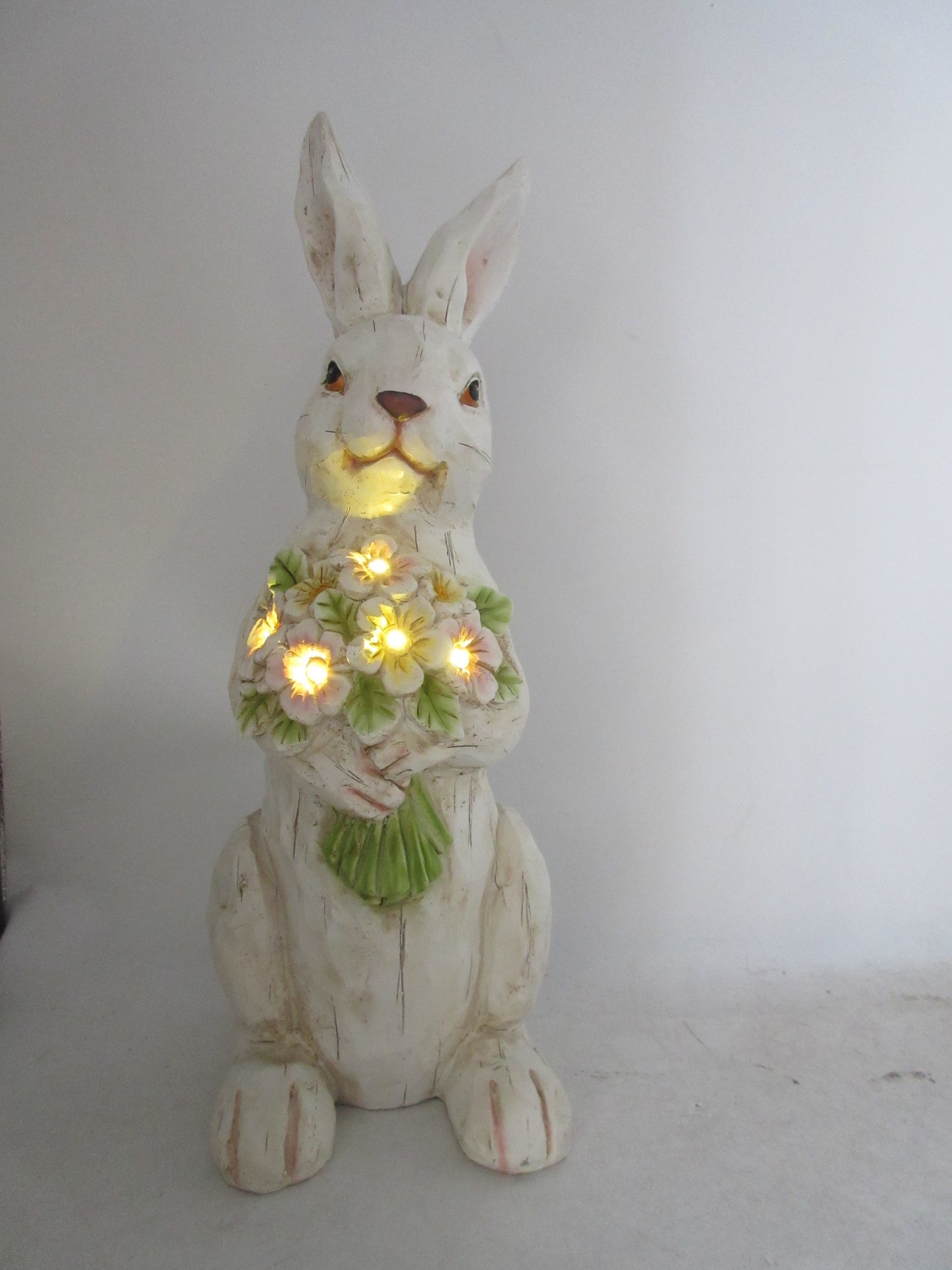 Solar Garden Statues with LED Lights Dog Frog Gnome Highland Cow Rabbit Cat Bear Collection KHSOLAR01
