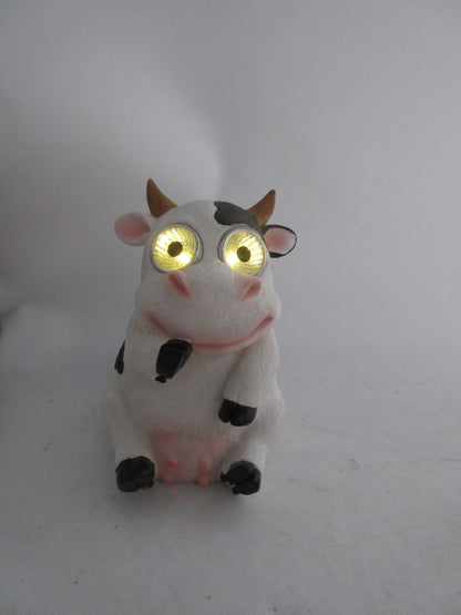 Solar Garden Statues with LED Lights Dog Frog Gnome Highland Cow Rabbit Cat Bear Collection KHSOLAR01