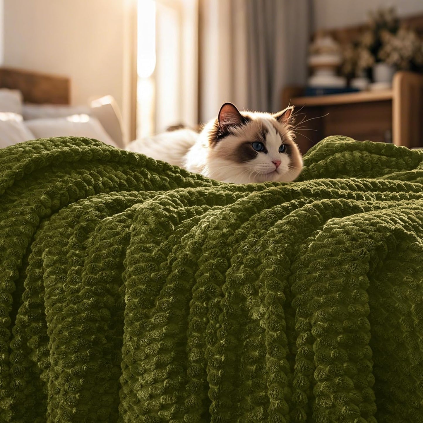 3D Jacquard Flannel Fleece Blanket Plush Soft Throw 50x60 60x80 90x90 Inches JFFBLK