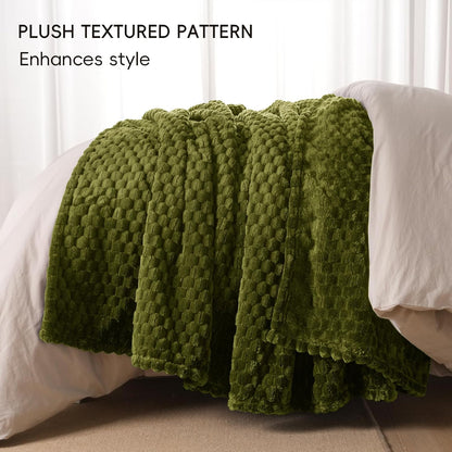 3D Jacquard Flannel Fleece Blanket Plush Soft Throw 50x60 60x80 90x90 Inches JFFBLK