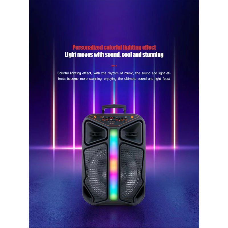 35W Bluetooth Speaker with Tweeter RGB Lights USB TF AUX Mic KTS1849