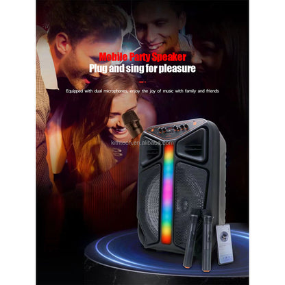 35W Bluetooth Speaker with Tweeter RGB Lights USB TF AUX Mic KTS1849