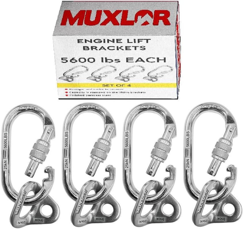 4-Pack Removable Engine Lift Brackets 5600 lb Heavy-Duty Lifting Set LB56004