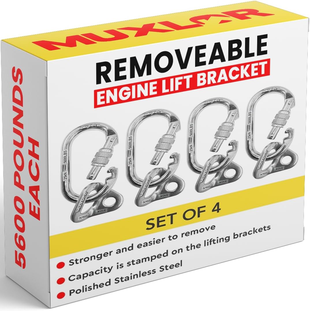 4-Pack Removable Engine Lift Brackets 5600 lb Heavy-Duty Lifting Set LB56004