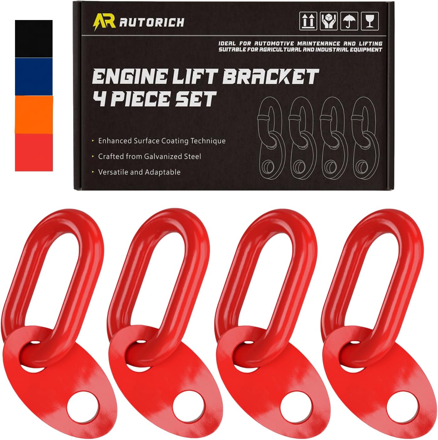 4-Pack Heavy-Duty Engine Lift Brackets 5500 lb Automotive Lifting Set LB7155