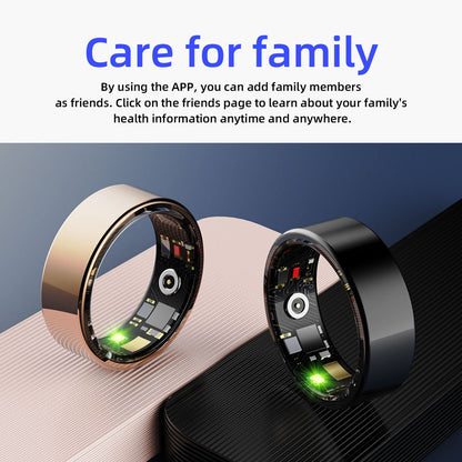 Smart Ring Compatible with Android & iOS IP68 Waterproof Fitness Tracker LGHOR99