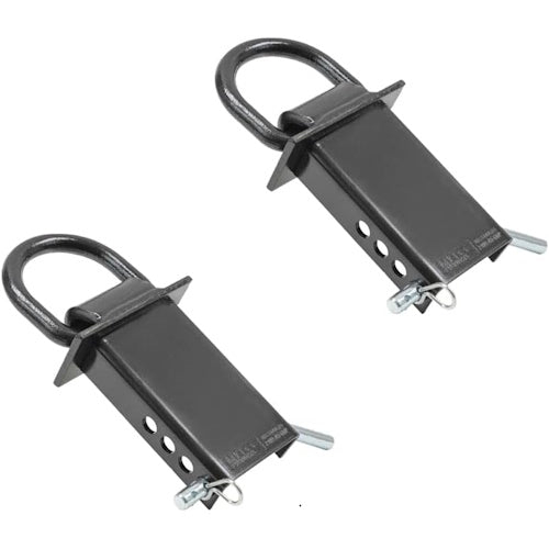2 Pack Heavy Duty Adjustable Trailer Stake Pocket D-Ring Tie Down Anchors with 1/2 in Hitch Pins, 5400 lb WLL LYOM175MB2