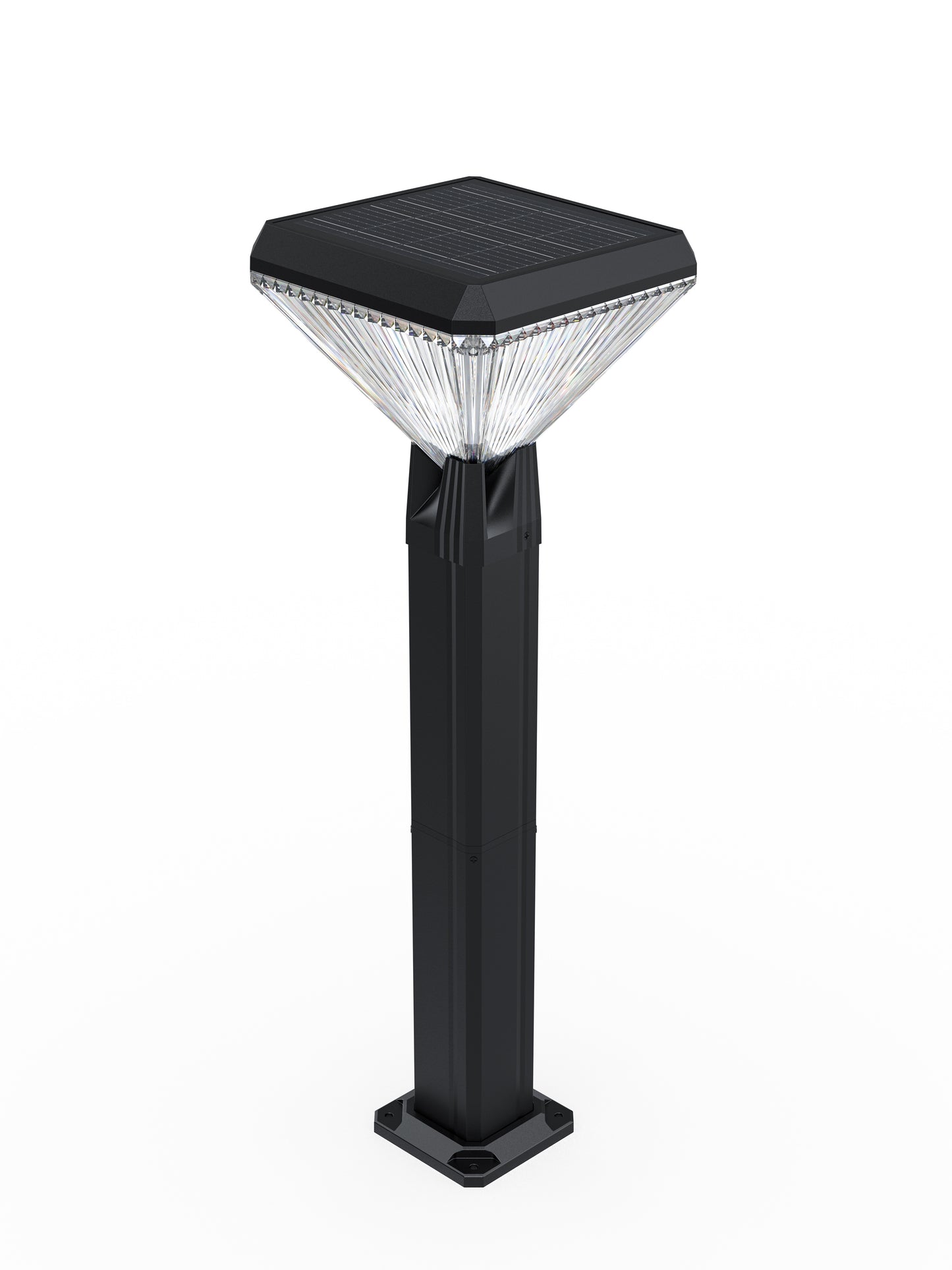 Square Solar Lawn Path Light 600 Lumens 3 Color Temperature Outdoor Garden Light QYJM14D